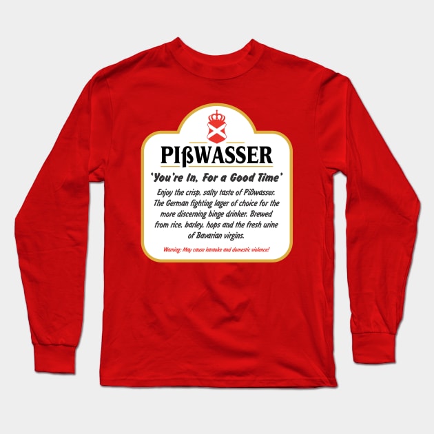 Pisswasser Beer Long Sleeve T-Shirt by MBK